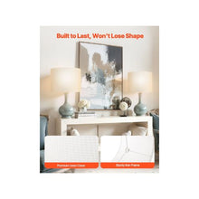 13x10 Inch Medium Replacement Fabric Drum Lamp Shades for Table & Floor Lamps Off-White Linen