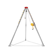 Heavy Duty 1200 lbs Confined Space Rescue Tripod with 7 ft Legs 98 ft Steel Cable, Rescue Winch, Fall Protection Harness & Storage Bag