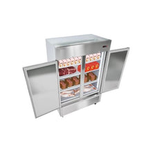 54 Inch Commercial Reach In Freezer 43.2 Cu.Ft. 2 Door Stainless Steel Upright Freezer with 8 Adjustable Shelves