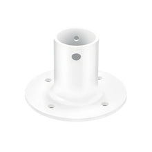 1-7/8 Inch Inground Pool Ladder Deck Anchor Flanges Aluminum Alloy Handrail Mounts with Stainless Steel Hardware White 4 Pack