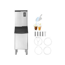 800LBS Daily Production Commercial Ice Cube Maker with 300LBS Large Capacity Storage Bin