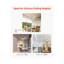 Heavy Duty 84 Inch Large Modern Ceiling Fan With Remote Control for Living Room & Patio