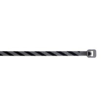 Cross Section Miniature Striped Self Locking Cable Tie Slate With Black PLT1M-L8-0 (pack of 50)