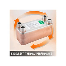 Compact 30 PCS Stainless Steel Brazed Plate Heat Exchanger with 3/4 Inch MPT Fittings for Efficient Heat Transfer