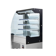 Vertical 5.4 Cu.Ft. Open Air Display Cooler 3 Tier Commercial Refrigerated Merchandiser with LED Lighting and Night Curtain