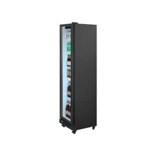 8.3 Cu.Ft Commercial Glass Door Display Refrigerator with Full-Height Design 5 Adjustable Shelves LED Interior Lighting and Casters for Stores Cafes, Bars & Home