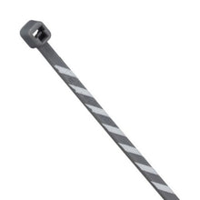 Cross Section Miniature Striped Self Locking Cable Tie Slate With White PLT1M-L8-10 (Pack of 50)