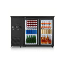 Commercial Double Doo Beverage Refrigerator, 11.8 Cu.Ft. Back Bar Display Cooler with Fan Cooling