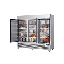 Heavy Duty 82.5 Inch Commercial Reach-In Freezer 60.42 Cu.Ft Triple Door Stainless Steel Upright Freezer