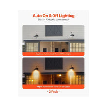 E27 Bulb Vintage Style Solar Motion Sensor Outdoor Wall Barn Light Fixture 2 Pack