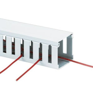 Halogen Free Wide Slot Base Wiring Duct White NE1.5X1.5WH6 (Pack of 6)