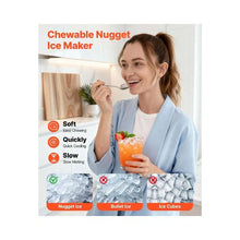 44 Lbs/Day Compact Countertop Nugget Ice Maker with Self-Cleaning for Kitchen, Bar & Office Gray