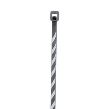 Cross Section Miniature Striped Self Locking Cable Tie Slate With White PLT1M-L8-10 (Pack of 50)