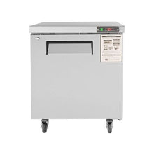 28 Inch Commercial 7.4 Cu.Ft. Stainless Steel Undercounter Refrigerator with Fan Cooling and Lockable Door