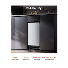 Freestanding & Built-In Under Counter Ice Maker 25 Lbs/24h Capacity for Home & Commercial Use