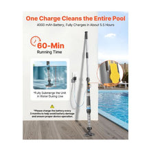 8.5 GPM Cordless Pool Vacuum Cleaner Handheld Rechargeable Pool & Spa Cleaner with 2 Brush Heads
