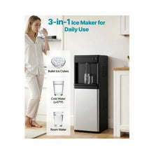 Multi Function 3-in-1 Floor Standing Water Dispenser with 33 LBS/24H Ice Maker and Cold Water Function