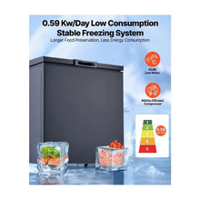 Freestanding 4.77 Cu.Ft Chest Freezer for Home & Commercial Use with 2 Removable Baskets Adjustable Temperature Black