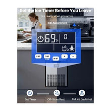 Built-In 100 lbs/24H Commercial Ice Cube Maker with LED Display and Self-Cleaning Function