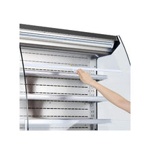 Vertical 5.4 Cu.Ft. Open Air Display Cooler 3 Tier Commercial Refrigerated Merchandiser with LED Lighting and Night Curtain