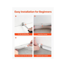 2M Aluminum Complete LED Strip U-Channel Kit with Mounting Accessories for Counter & Shelf Lighting