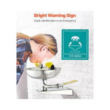 27 cm Wall-Mounted Emergency Eyewash Station Stainless Steel First Aid Eye Wash Unit 16.14 x 12.99 x 9.45 inch