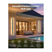 47.2 Inch Long Strip Modern IP65 Waterproof Outdoor Wall Sconce Lighting 3000K Warm White 2 Pack