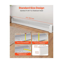 Easy Install Basic Series 6 Ft Steel Front Cover for Baseboard Heating Systems White