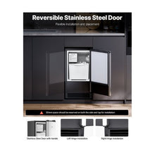 Freestanding & Built-In Under Counter Ice Maker 25 Lbs/24h Capacity for Home & Commercial Use