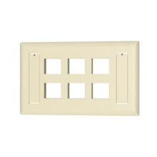 Flush Mount Screw On Faceplates With Label Pocket Electric Ivory NK6FEIY
