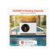 22250 BTU Electric Pool Heat Pump Heating & Cooling Pool Heater for 3171–6605 Gallon Above & In-Ground Pools Low Noise EnergEfficient AC 120V 60Hz