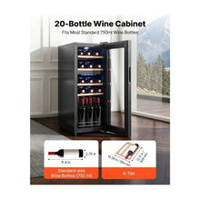 Freestanding Dual Zone Wine Refrigerator 20 Bottle Capacity with Precision Temperature Control for Home, Bar & Office