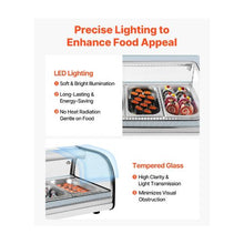 59.45 Inch Commercial Sushi Display Refrigerator with 6 Pan Countertop Showcase for Restaurants and Sushi Bars