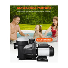 1.5 HP Single-Speed Above Ground Swimming Pool Pump with 220V High-Efficiency Motor