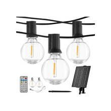 100FT Warm White Remote Control Solar Powered LED Outdoor String Lights for Outside Porch Backyard Garden