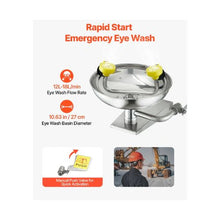 27 cm Wall-Mounted Emergency Eyewash Station Stainless Steel First Aid Eye Wash Unit 16.14 x 12.99 x 9.45 inch