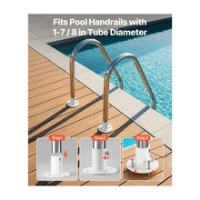 1-7/8 Inch Inground Pool Ladder Deck Anchor Flanges Aluminum Alloy Handrail Mounts with Stainless Steel Hardware White 4 Pack