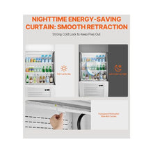 12.7 Cu.Ft. Commercial Open Air Merchandiser Refrigerator 2-Tier Grab-and-Go Display Cooler with Air LED Lighting