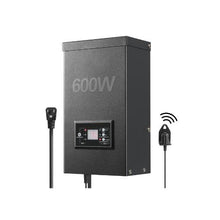 Outdoor High Capacity 600W Low Voltage Landscape Lighting Transformer with Timer & Photocell