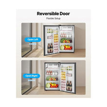 Compact 3.2 Cu.Ft Mini Fridge with Freezer Compartment, Adjustable Temperature & Glass Shelf for Home & Office