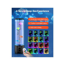 Relaxing Color Changing LED Artificial Aquarium Bubble Tank Lamp with Bluetooth Speaker