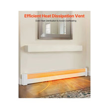 Easy Install Basic Series 6 Ft Steel Front Cover for Baseboard Heating Systems White