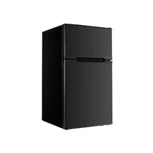 3.2 Cu.Ft Compact Two Door Refrigerator with Separate Freezer and Adjustable Temperature for Home, Apartment & Office Black