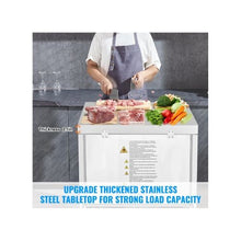 28 Inch Commercial Frozen Prep Refrigerator 7.4 Cu.Ft. Stainless Steel Sandwich & Salad Freezer Table