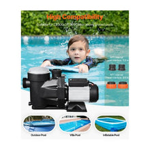 1.5 HP Single-Speed Above Ground Swimming Pool Pump with 220V High-Efficiency Motor