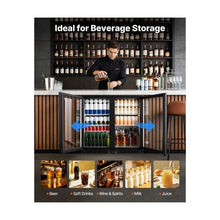7.4 Cu. Ft. Commercial Back Bar Beverage Cooler with LED Lighting and Adjustable Shelves