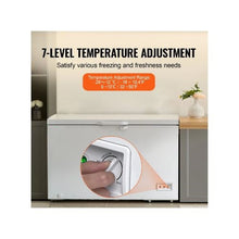 12.8 Cu.Ft Freestanding Commercial Chest Freezer with 345 L Capacity Locking Lid 7 Level Adjustable Temperature