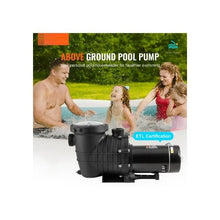 Heavy-Duty 2 HP 110V/240V Above Ground Pool Pump with 3450 RPM Motor and Filter Basket