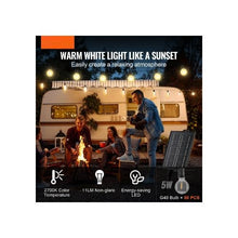 100FT Warm White Remote Control Solar Powered LED Outdoor String Lights for Outside Porch Backyard Garden
