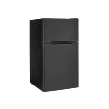 3.2 Cu.Ft Compact Two Door Refrigerator with Separate Freezer and Adjustable Temperature for Home, Apartment & Office Black